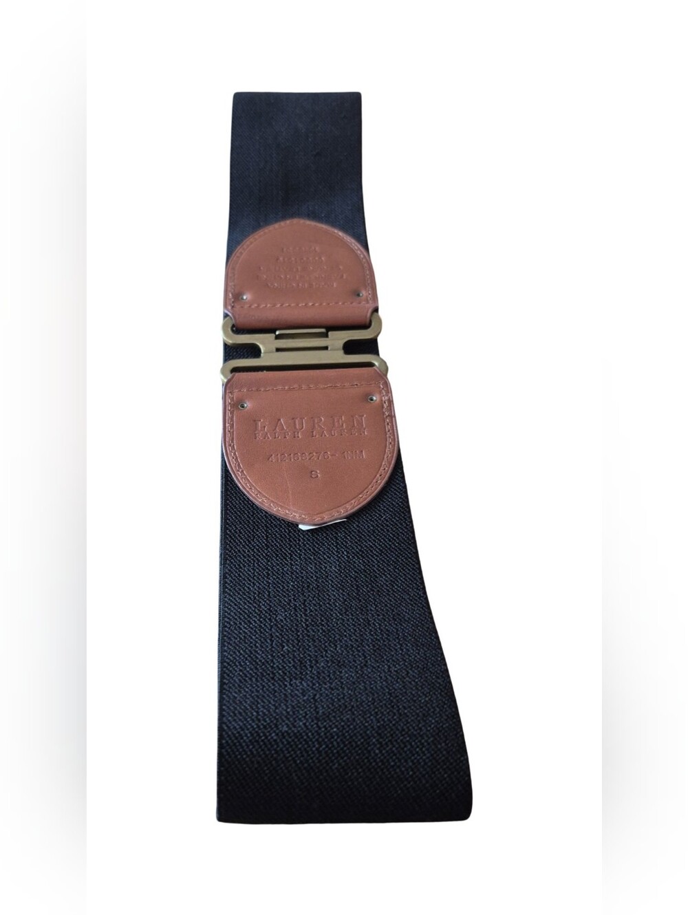 Lauren Ralph Lauren Stretch Fabric And Leather Belt Size S
